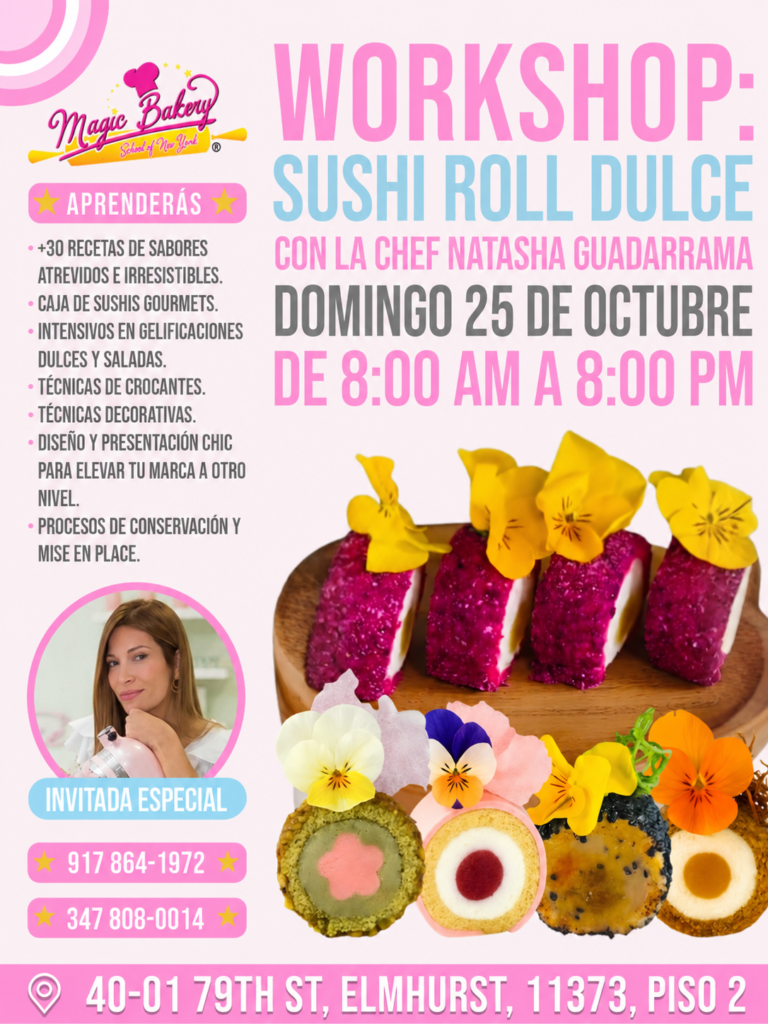 Curso de Sushi Dulce en Nueva York con Chef Natasha Guadarrama