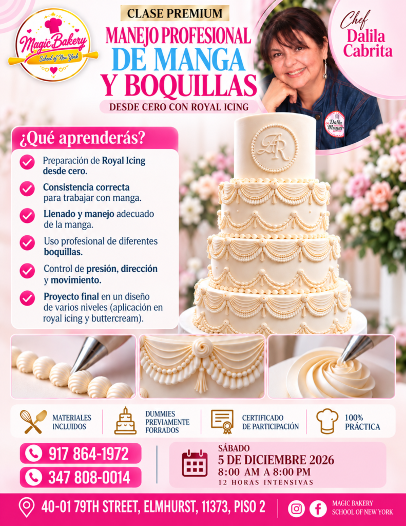 Curso Profesional de Manga y Boquillas en Nueva York