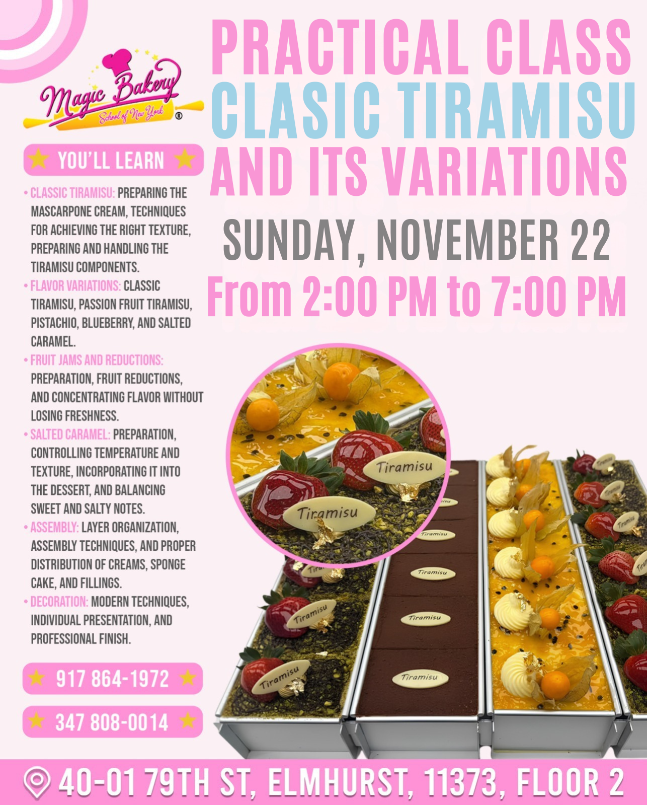 CLASE PRESENCIAL: TIRAMISÚ CLÁSICO Y SUS VARIACIONES NOVIEMBRE - Imagen 4