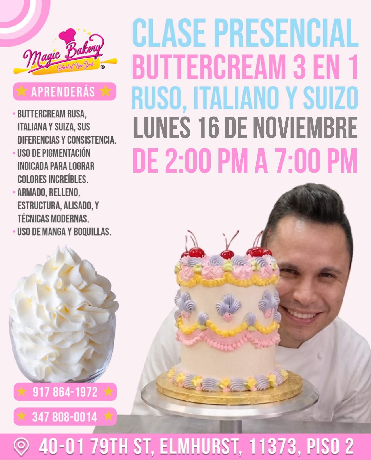 CLASE PRESENCIAL: BUTTERCREAM 3 EN 1 NOVIEMBRE