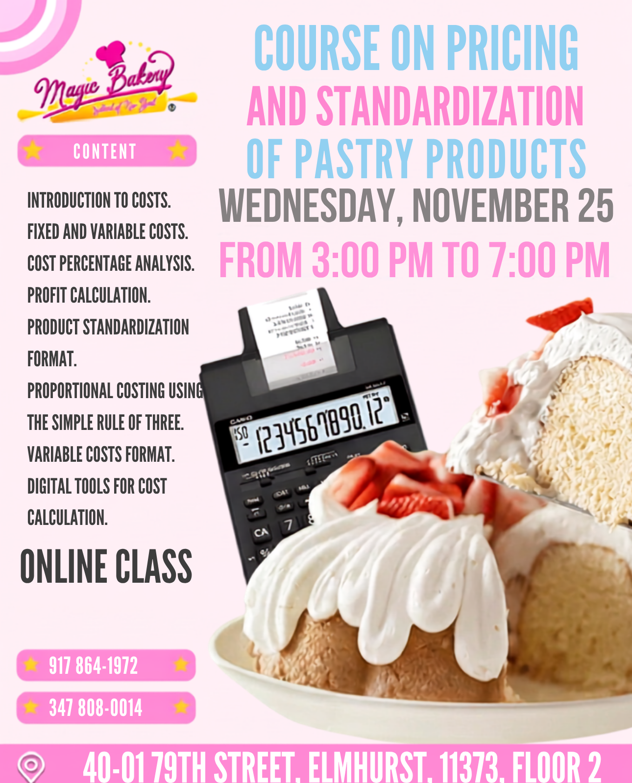 CURSO DE PRECIOS Y ESTANDARIZACIÓN DE PRODUCTOS REPOSTEROS NOVIEMBRE - Imagen 2