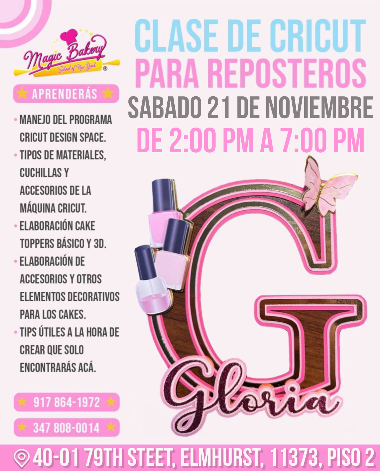 CLASE DE CRICUT PARA REPOSTEROS NOVIEMBRE