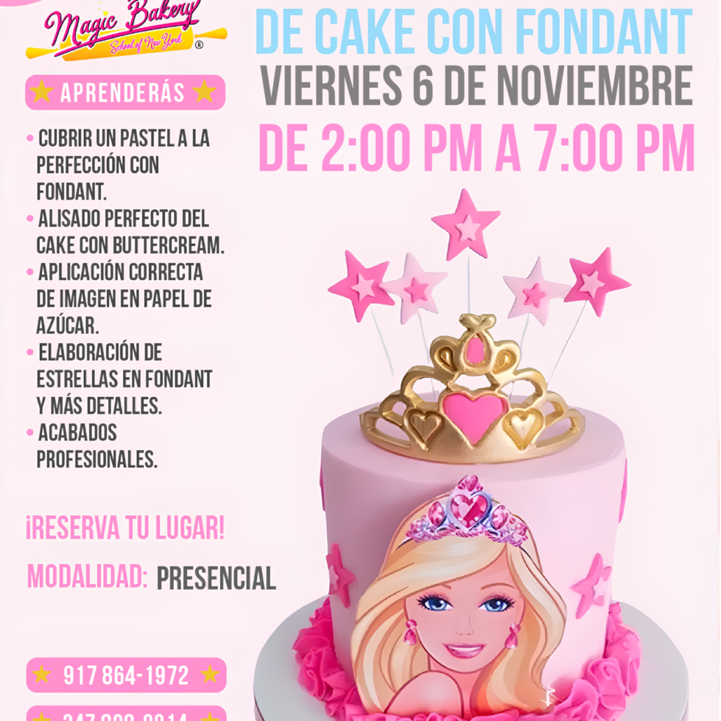 CLASE DECORACIÓN DE CAKE CON FONDANT NOVIEMBRE