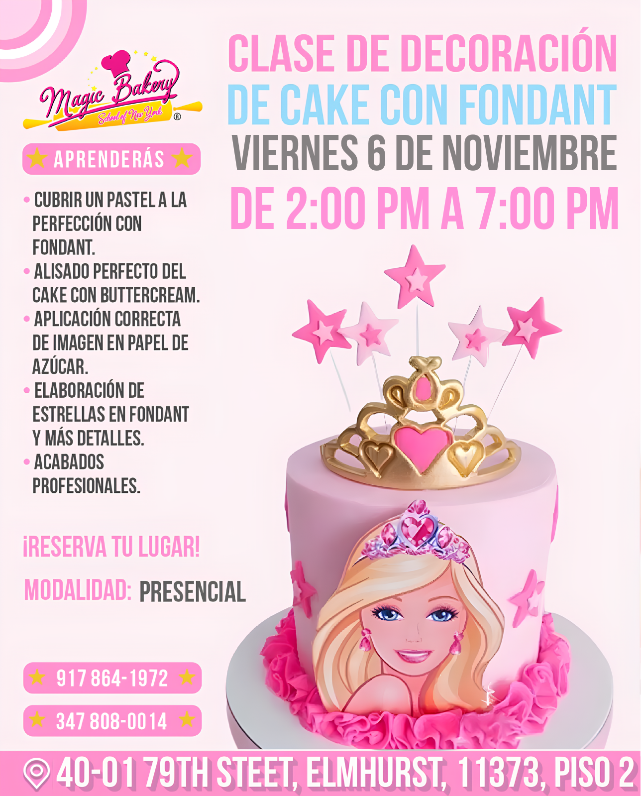 CLASE DECORACIÓN DE CAKE CON FONDANT NOVIEMBRE