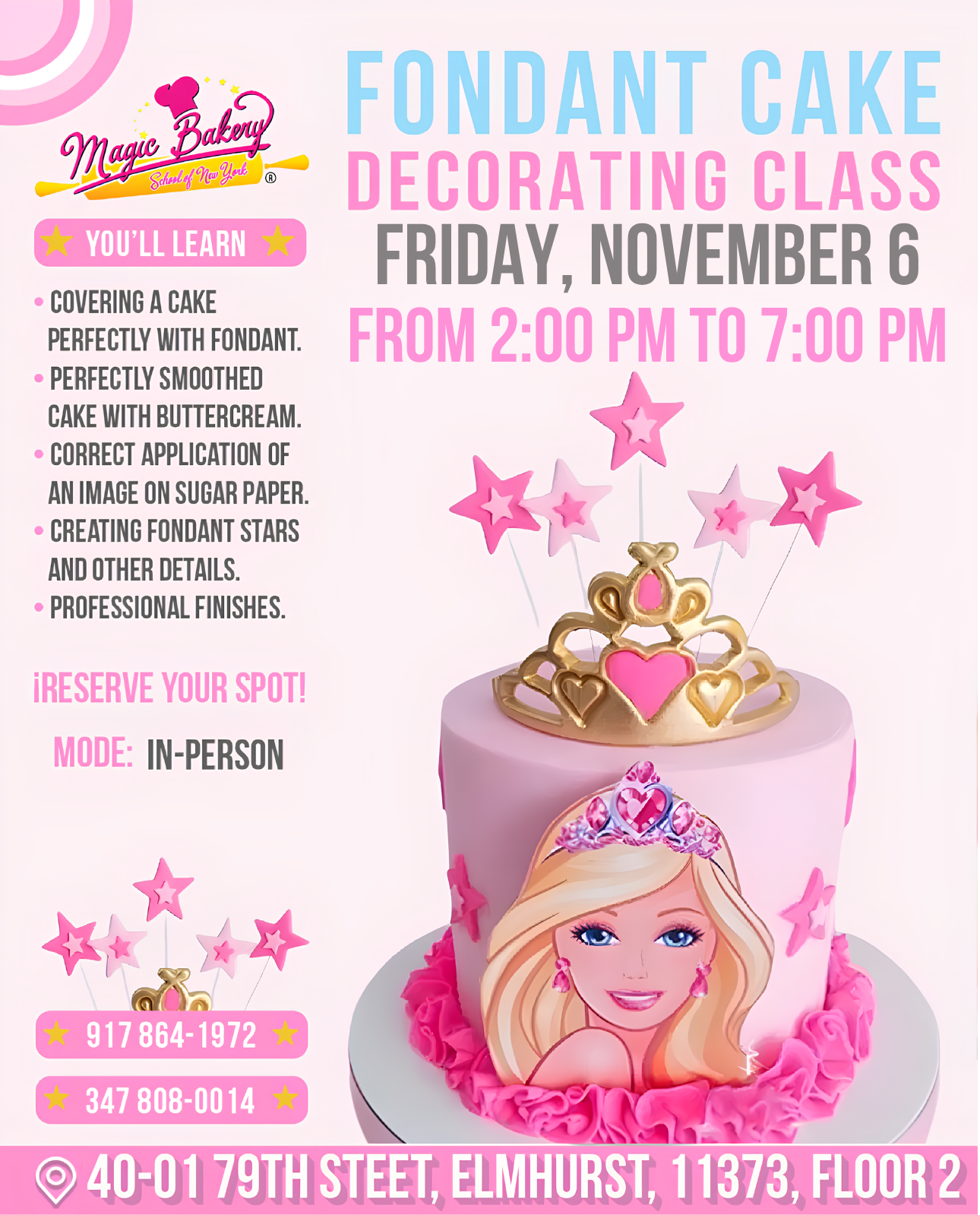 CLASE DECORACIÓN DE CAKE CON FONDANT NOVIEMBRE - Imagen 6
