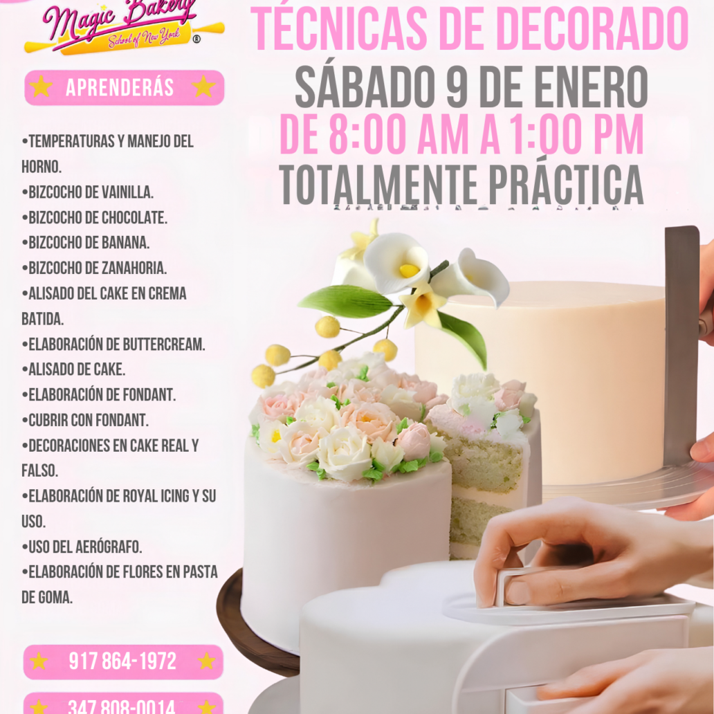 MASTER CLASS NIVEL 1 – TÉCNICAS DE DECORADO ENERO (Sábado)