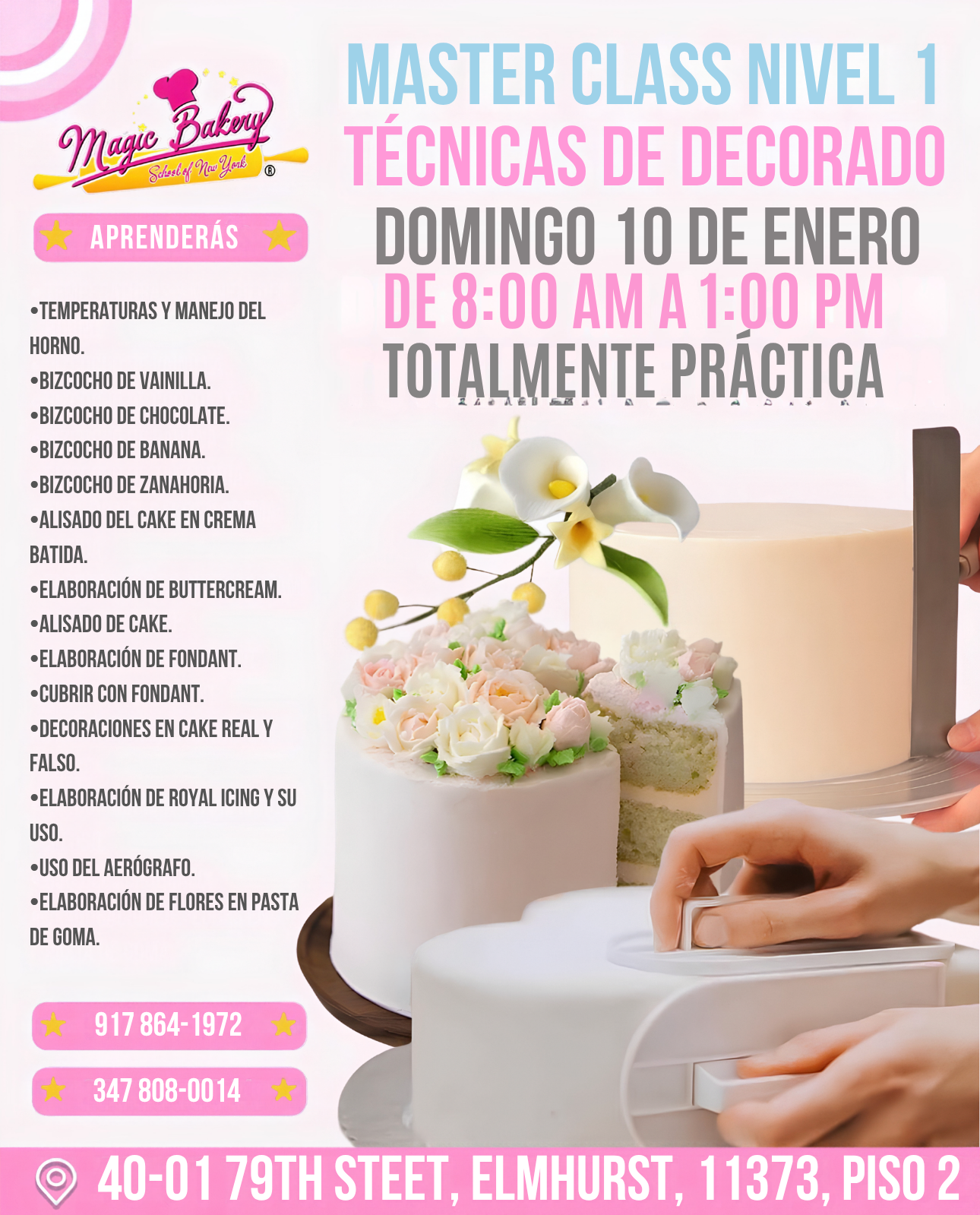 MASTER CLASS NIVEL 1 – TÉCNICAS DE DECORADO ENERO (Domingo)