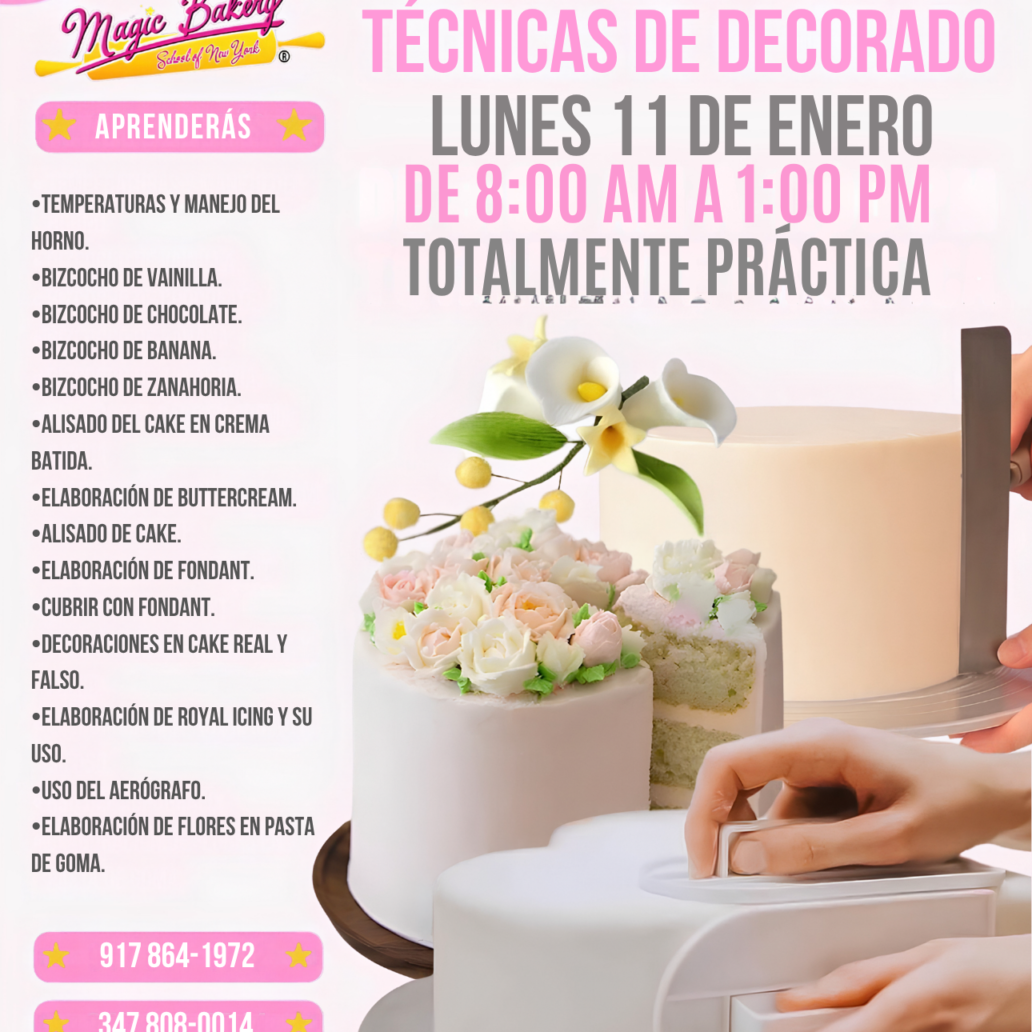MASTER CLASS NIVEL 1 – TÉCNICAS DE DECORADO ENERO (Lunes)