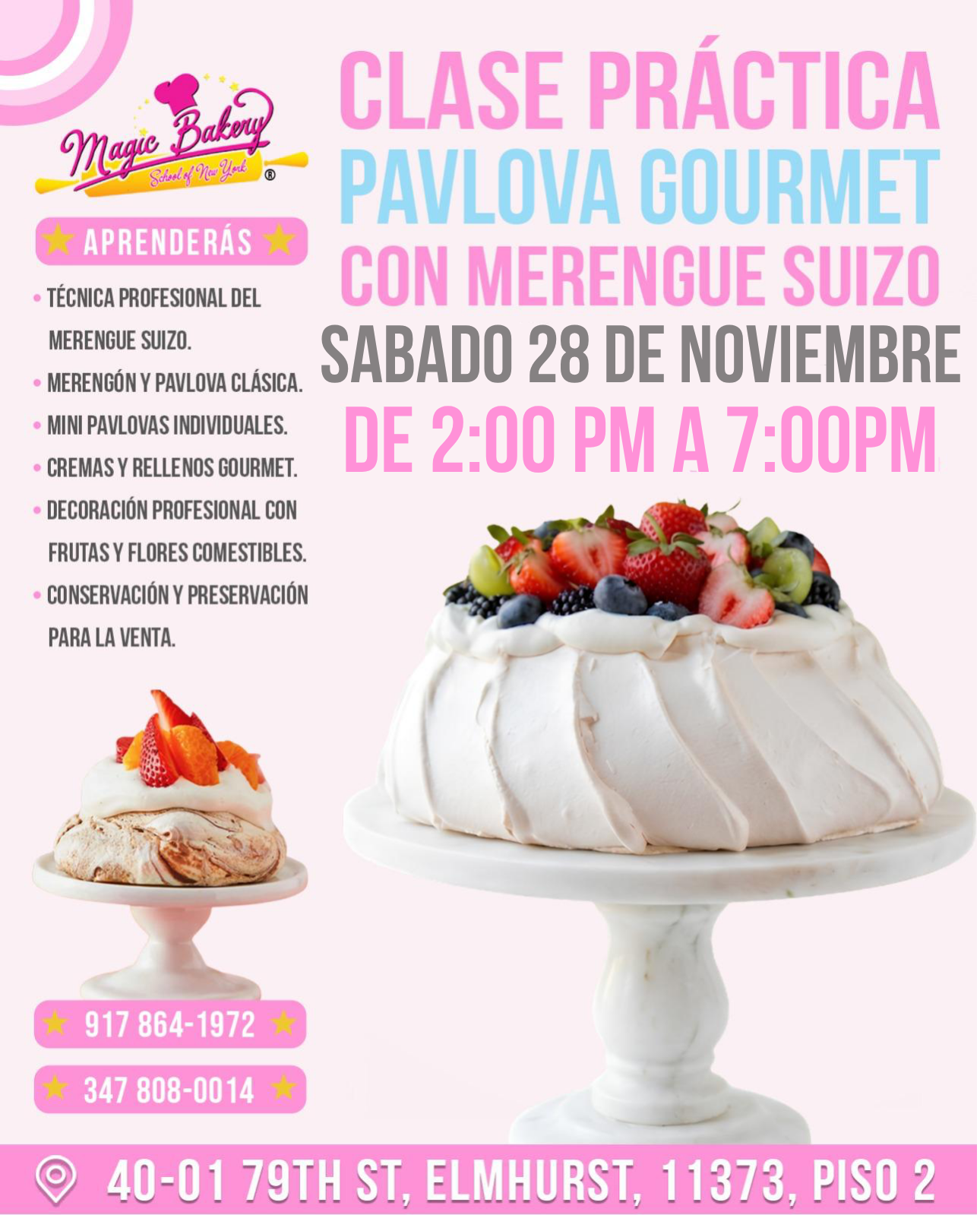 CLASE PRÁCTICA: PAVLOVA GOURMET CON MERENGUE SUIZO NOVIEMBRE