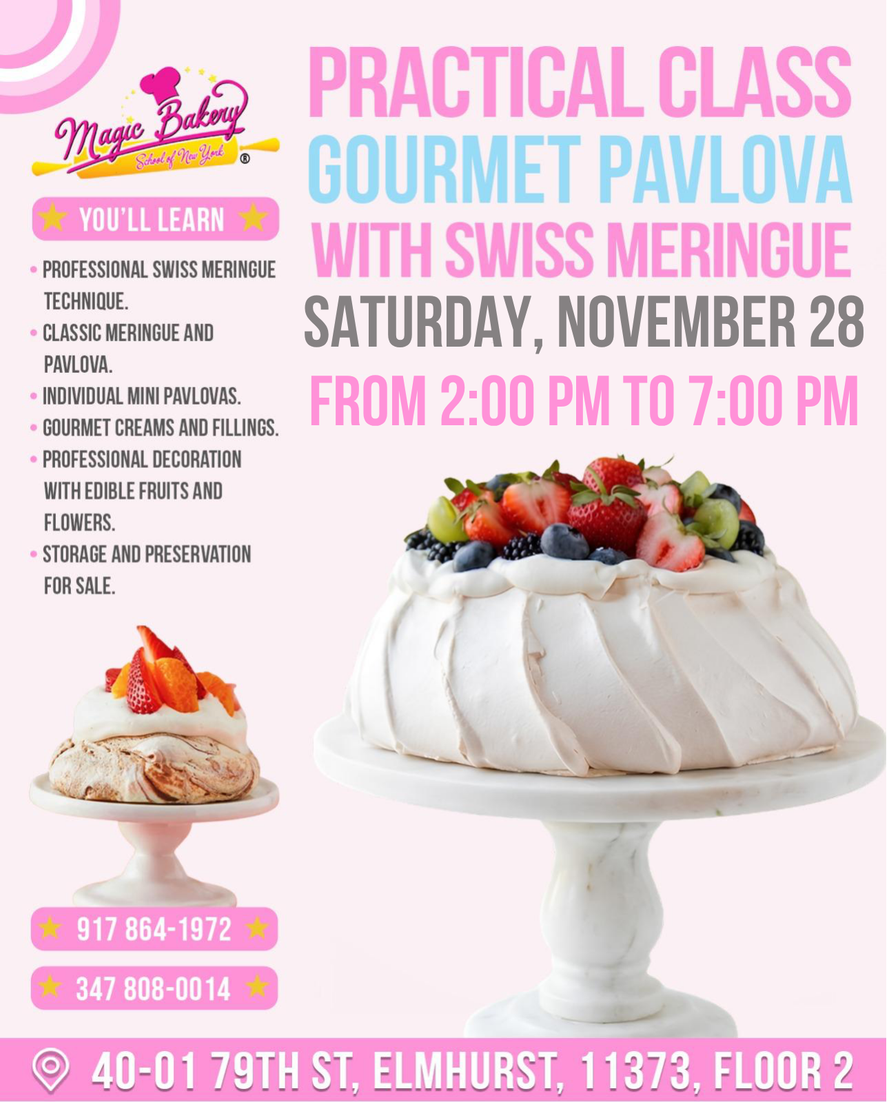 CLASE PRÁCTICA: PAVLOVA GOURMET CON MERENGUE SUIZO NOVIEMBRE - Imagen 3