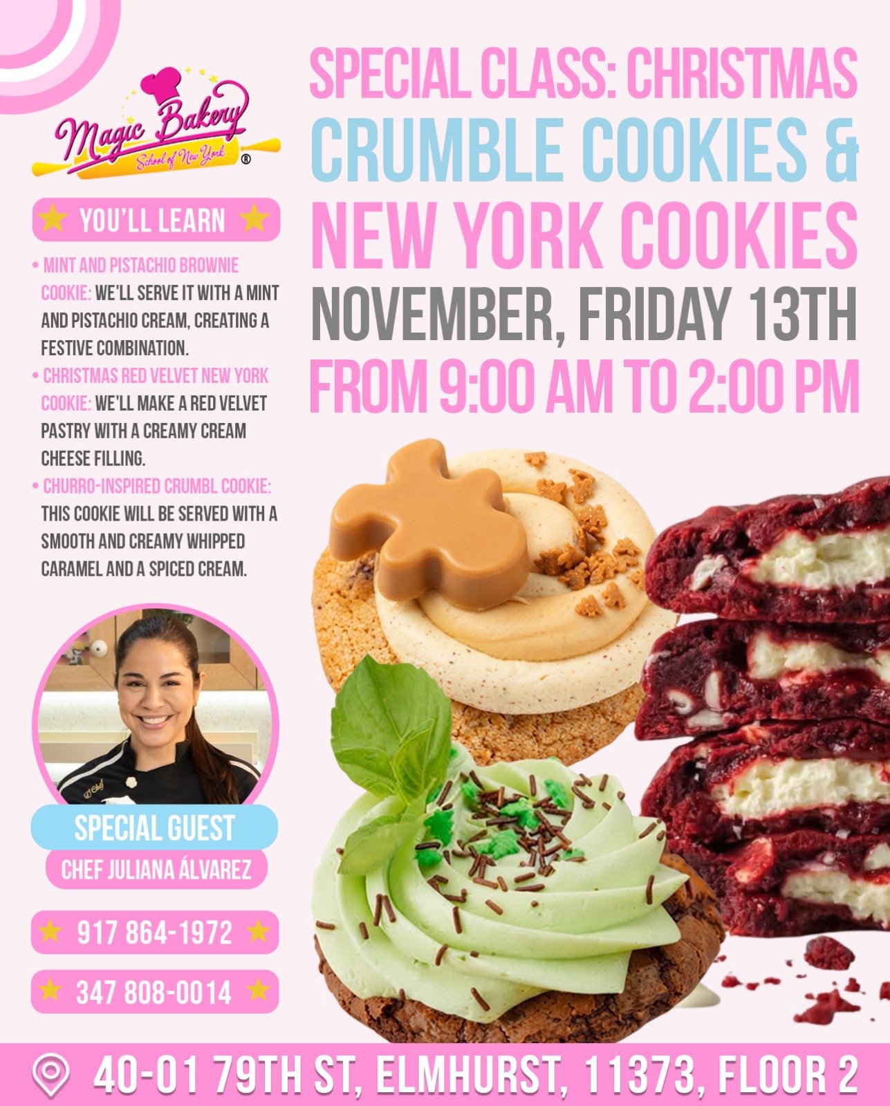 CLASE ESPECIAL: CRUMBLE & NEW YORK COOKIES NAVIDEÑAS NOVIEMBRE - Imagen 2